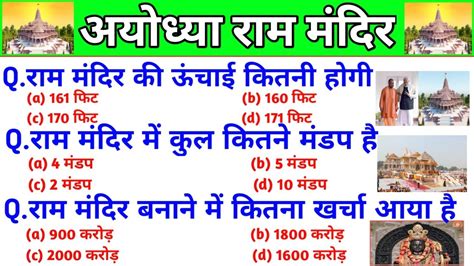 Ram Mandir Gk Ayodhya Ram Current Affairs