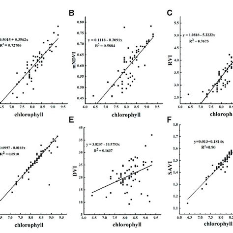 Univariate Linear Regression Analysis Fitting The Chlorophyll Content