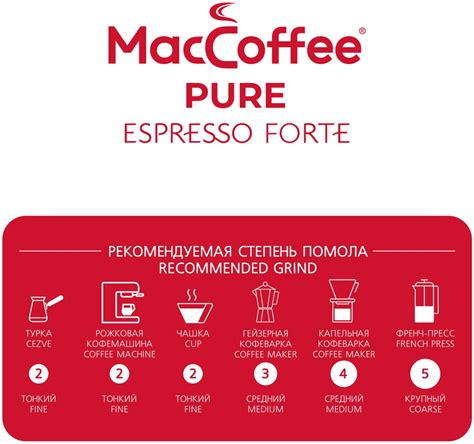 Купить Кофе в зернах MacCoffee PURE Espresso Forte 1 кг 8887290146180 в ...
