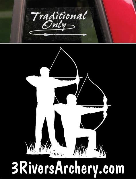 Traditional Archery 3Rivers Window Decals