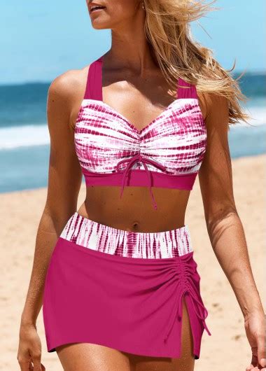 Criss Cross Bowknot Mid Waisted Bikini Set Modlily USD 35 98