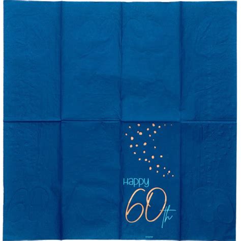 Elegant Blue Th Birthday Servietten Cm Party Versand At