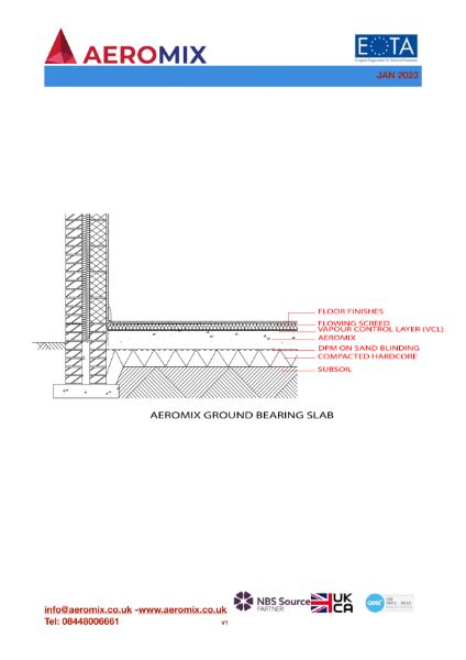 Aeromix Ground Bearing Slab Aeromix Flowing Insulation Nbs Source