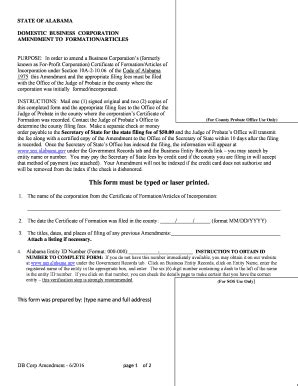 Fillable Online Sos Alabama This Form Must Be Typed Or Laser Printed