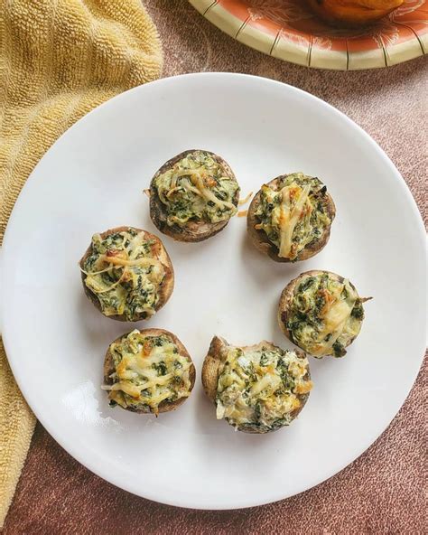 Spinach And Artichoke Stuffed Mushrooms Spinach And Bacon