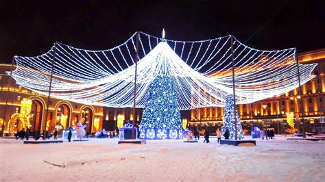 ⁴ᴷ⁶⁰ Walking Moscow 🎄 Christmas Walk On Lubyanka Square 🎅 Youtube