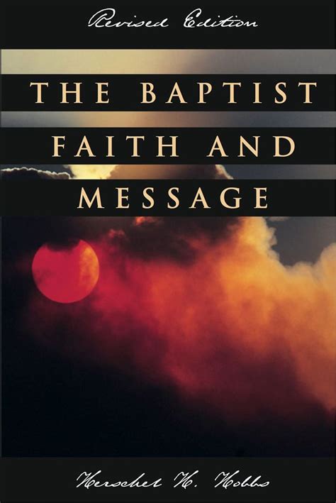 Baptist Faith And Message 1971 Hobbs Lifeway Faith Messages