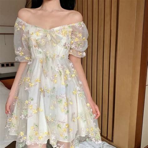 Fairycore Prom Dress Formal Wedding Guest Dress Floral Etsy