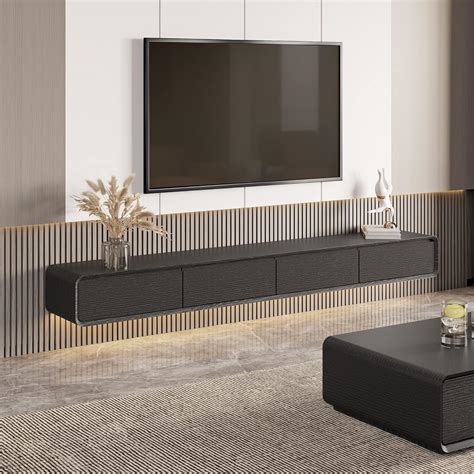 Povison Donicy Minimalist Floating Tv Stand Modern Wall Mounted