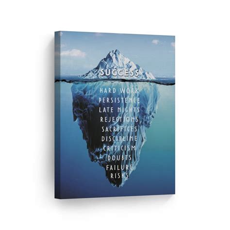 Smile Art Design Success Inspiring Quote Iceberg Ocean Motivational