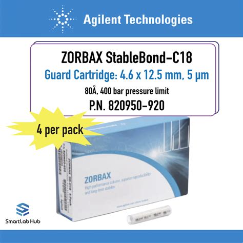 Agilent ZORBAX StableBond C18 4 6 x 12 5mm 5µm 400 bar guard