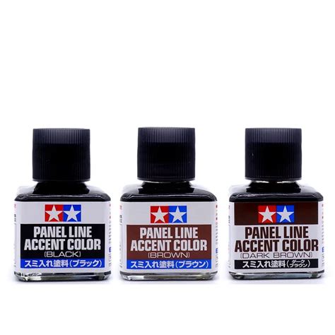 Tamiya Panel Line Accent Color 87131 87132 87140 Black Brown Dark Brown