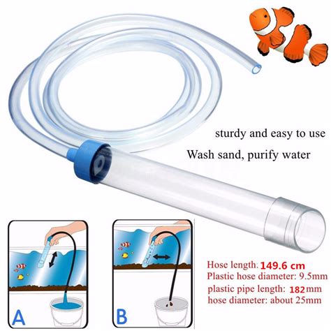 USA Siphon Vacuum Pump Gravel Cleaner Aquarium Fish Tank Water Filter ...