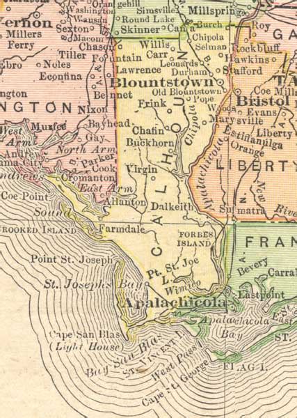 Map Of Calhoun County Florida 1910