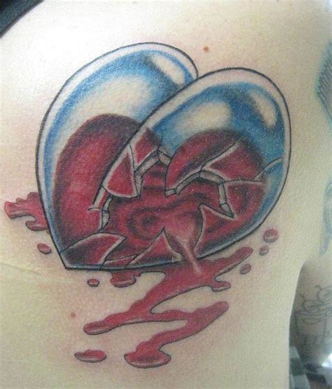 Broken Leaking Glass Heart Tattoo « Ink Art Tattoos