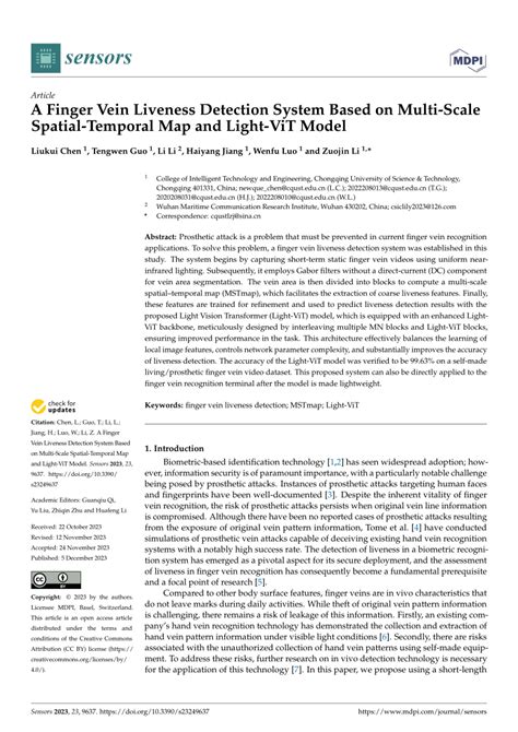 Pdf A Finger Vein Liveness Detection System Based On Multi Scale