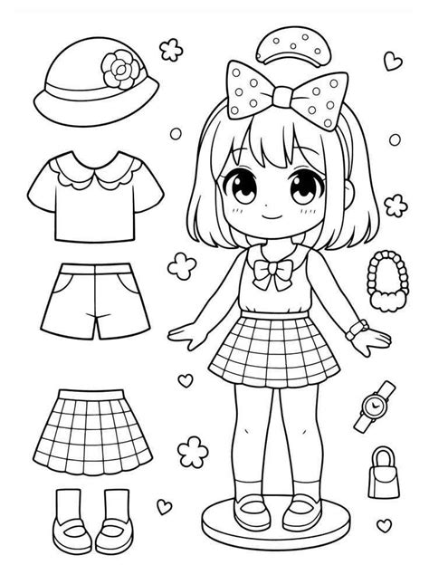 Paper Doll Para Imprimir E Colorir - Desenhos de Paper Doll para Imprimir e Colorir
