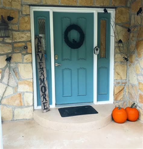 Edgar Allan Poe Inspired Halloween Front Porch Door Decor The Raven ...