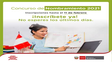 Atencion Minedu Ampl A Hasta El De Febrero Inscripciones Para