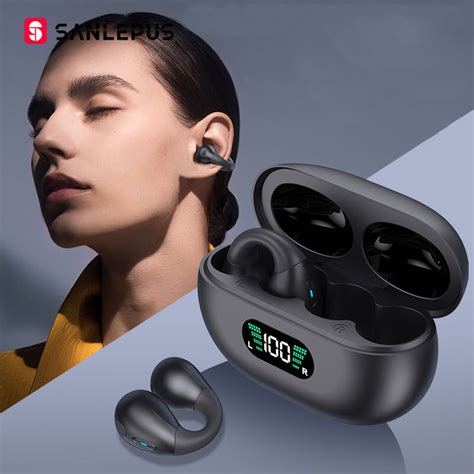 Sanlepus Clip Ear Bluetooth Headphones Bone Condu O Fone De Ouvido Tws