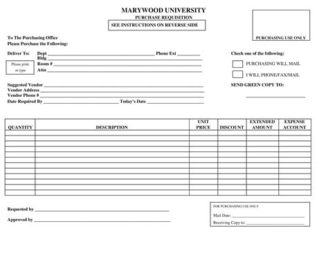 Free Printable Requisition Form Templates [pdf Excel] Recruitment