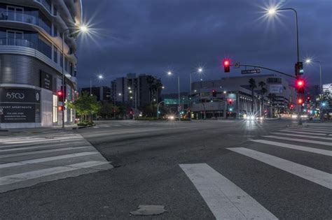 Night View of Los Angeles Cityscape - HDRi Maps and Backplates