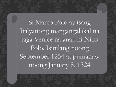 Ang Paglalakbay Ni Marco Polo