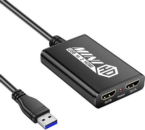 Mini Hd Usb Zu Dual Hdmi Adapter F R Mac Und Windows Kompatibel