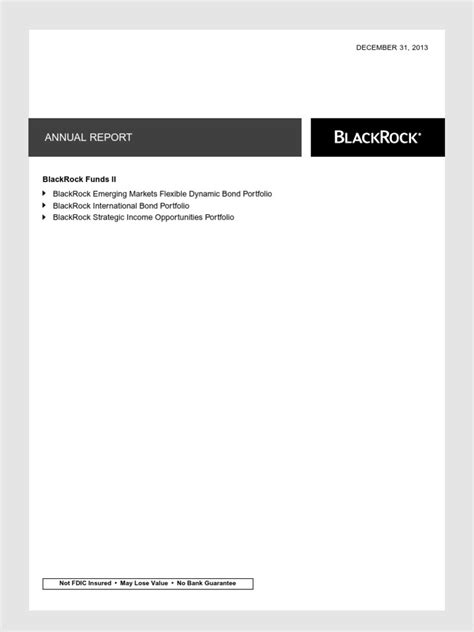 Annual Report Blackrock Funds Ii Pdf Interest Leverage Finance