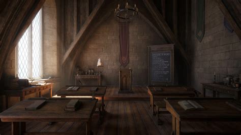 🔥 Download Harry Potter Style Magical Classroom Scene Creating For Games By Akelley Hogwarts