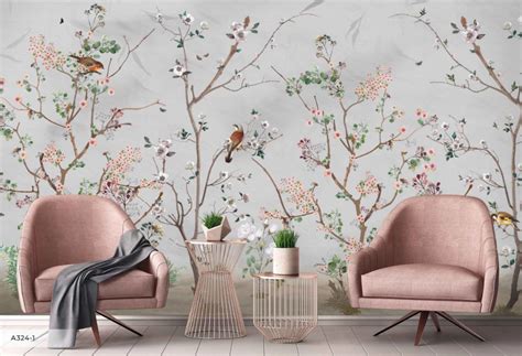 Papier Peint Panoramique Spring Birds Wallpaper Walls Decor