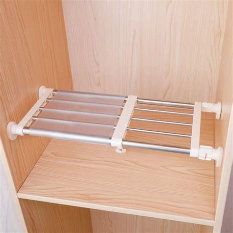 Hershii Étagère de tension de placard et barre de rangement extensible