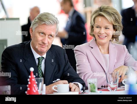 Brussels Belgium 22nd Dec 2016 King Filip And Queen Mathilde Of