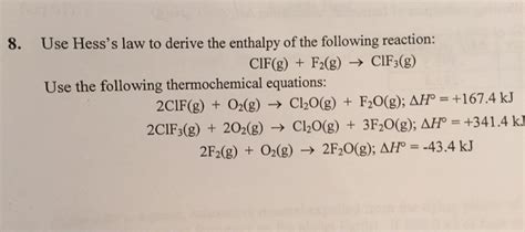 Solved Use Hess's law to derive the enthalpy of the | Chegg.com