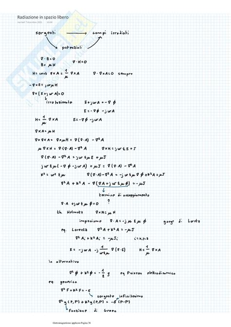 Appunti Esame Di Elettromagnetismo Applicato E Campi Magnetici