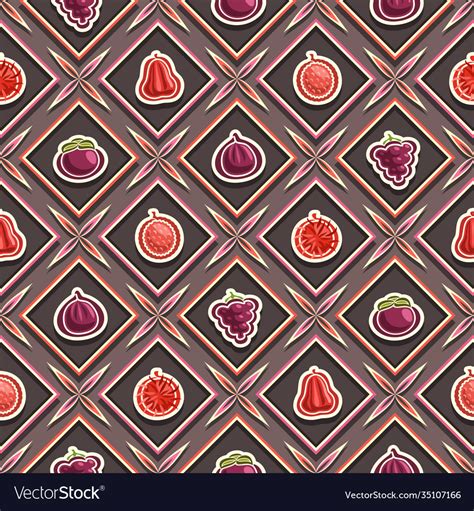 Fruit Seamless Pattern Royalty Free Vector Image