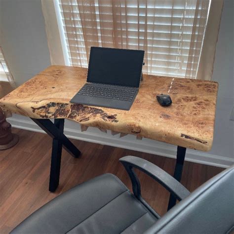 Live edge Wood Custom Office Desk by Ironscustomwood | Wescover Tables