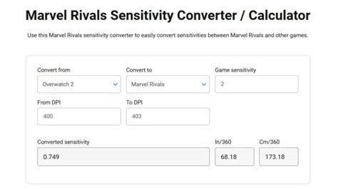 How To Convert Mouse Sensitivity In Marvel Rivals Easy Guide