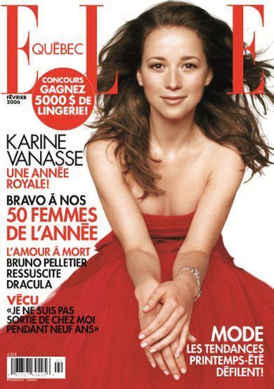 Karine Vanasse Elle Quebec Magazine Cover Canada February 2006 Karine Vanasse