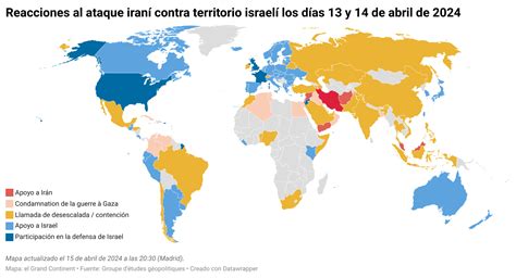 El mundo ante el ataque de Irán a Israel Cartografía de las reacciones