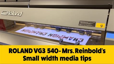 Roland Vg Small Width Media Quicktips By Mrs Reinbold Youtube