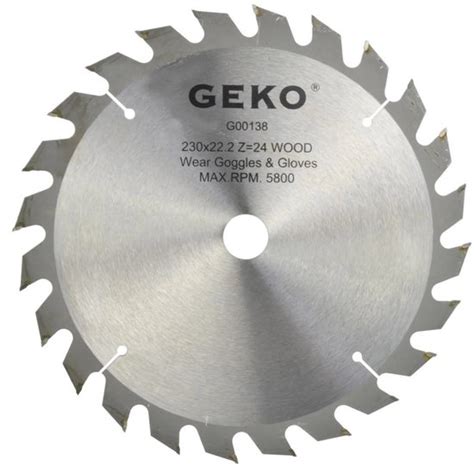 GEKO Cirkelzaagblad TCT 230 Mm 24 Tanden Voor Houtbewerking Bol