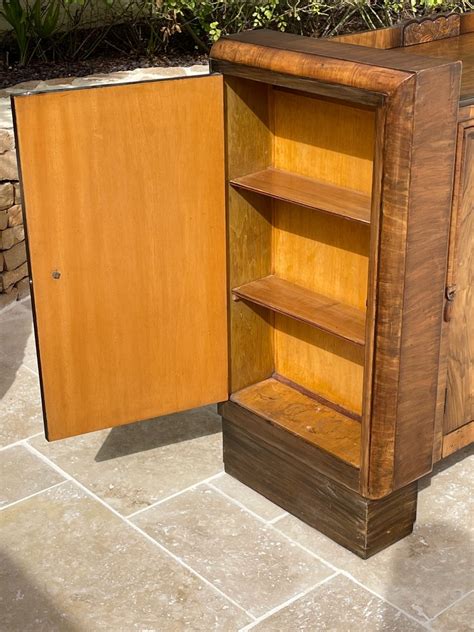 Proantic: Art Deco Bar Cabinet / Cabinet In Walnut