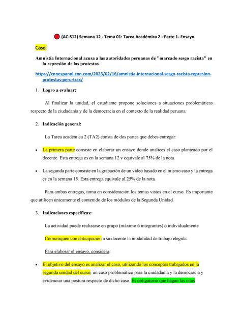 Consigna Ta Parte Asegurado Ac S Semana Tema