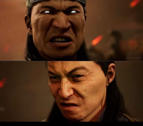 Liu Kang vs Shang Tsung close up on their angry faces : r ...