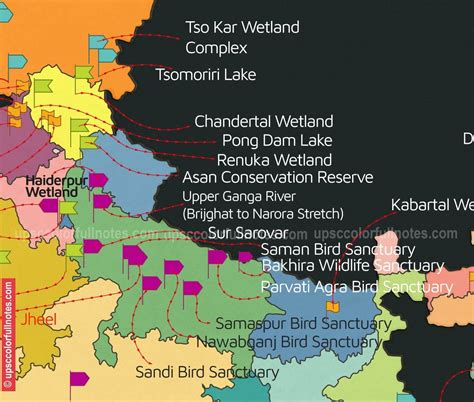 Master Complete Ramsar Sites In India Map Upsc Colorfull Notes