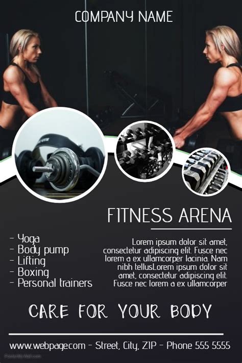 Fitness Gym Advertisement Poster Template Fitness Flyer Poster