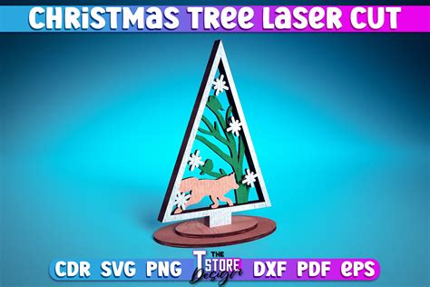 Christmas Tree Laser Cut Svg Christmas Graphic By The T Store Design · Creative Fabrica