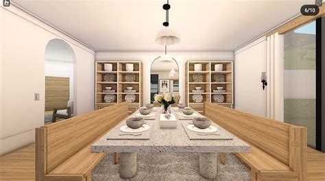 Bloxburg Modern Dining Table Room