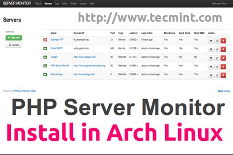 Installing Php Server Monitor Tool Using Lemp Or Lamp Stack In Arch Linux